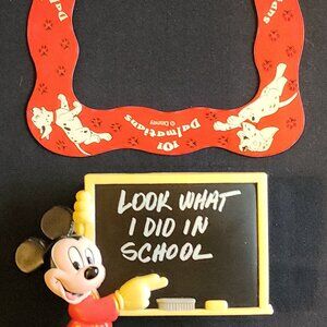 Vintage Disney Mickey Mouse Memo Clip 101 Dalmatians Frame Refrigerator Magnets